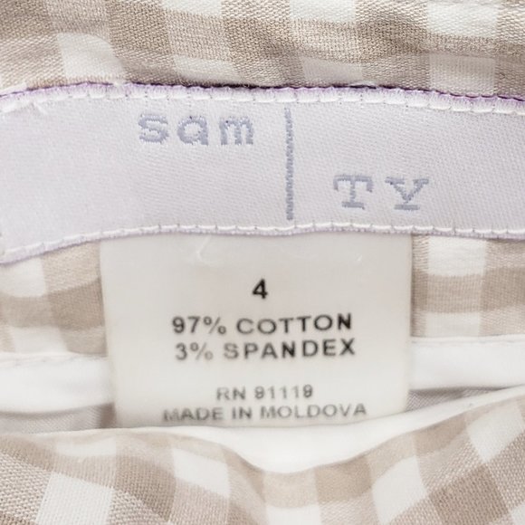 Sam TY | Checker Skirt | Tan & White - Picture 4 of 4